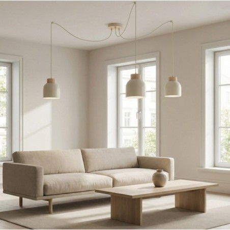 Suspension Prut Moka (3 lumières)