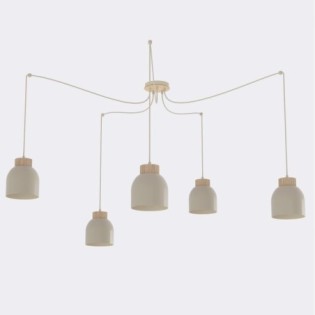 Suspension Prut Moka (5 lumières)