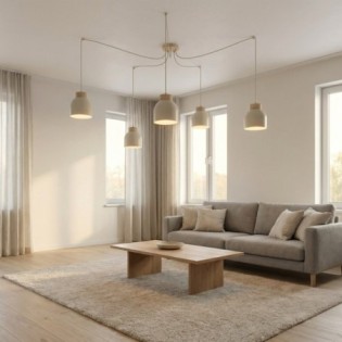 Suspension Prut Moka (5 lumières)