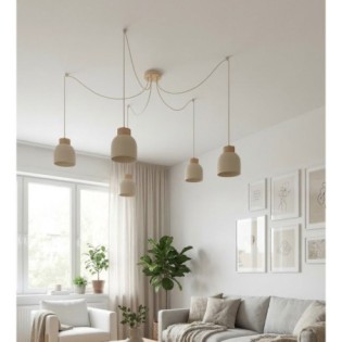 Suspension Prut Moka (5 lumières)