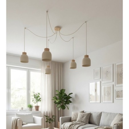Suspension Prut Moka (5 lumières)