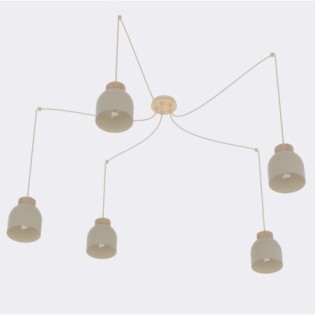 Suspension Prut Moka (5 lumières)