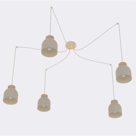 Suspension Prut Moka (5 lumières)