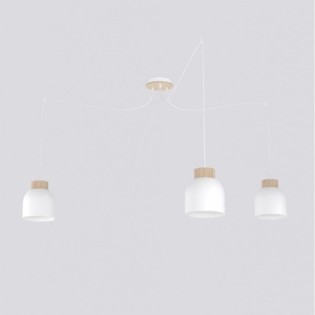 Suspension Prut Blanc (3 lumières)