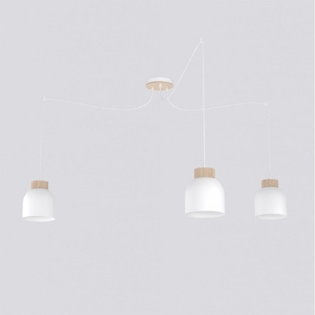 Suspension Prut Blanc (3 lumières)