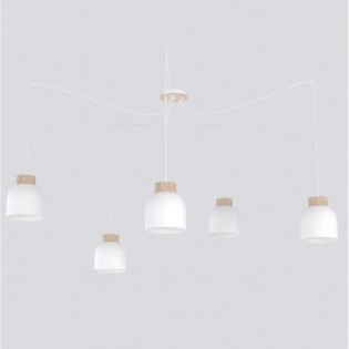 Suspension Prut Blanc (5 lumières)