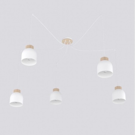 Suspension Prut Blanc (5 lumières)