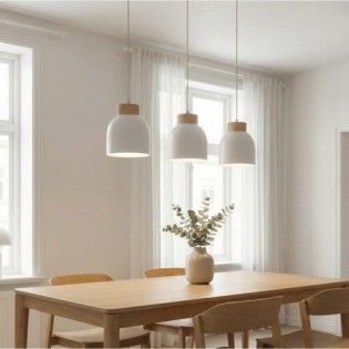 Suspension Oka Blanc (3 lumières)
