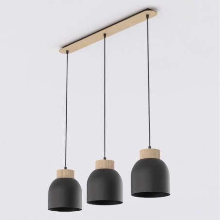 Suspension Oka Noir (3 lumières)