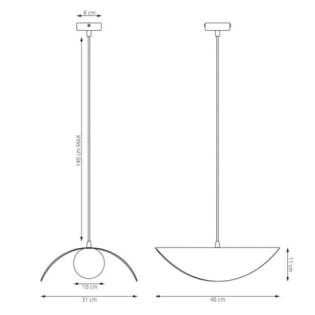 Suspension Nera L Noir