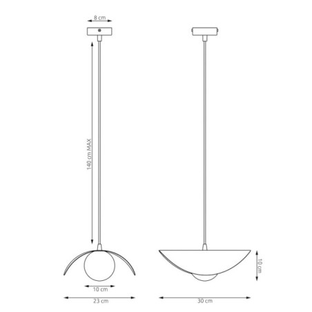 Suspension Nera M Blanc