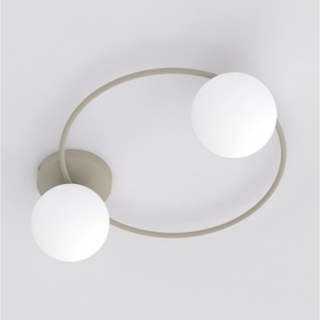 Lampe de plafond Buga Moka Opale (2 lumières)