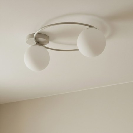 Lampe de plafond Buga Moka Opale (2 lumières)