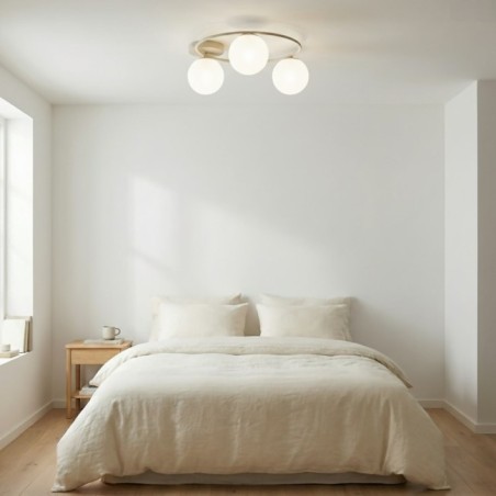Lampe de plafond Buga Moka Opale (3 lumières)