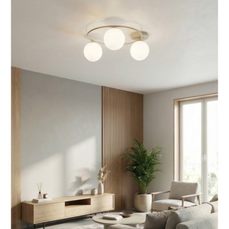 Lampe de plafond Buga Moka Opale (3 lumières)