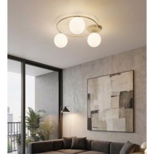 Lampe de plafond Buga Moka Opale (3 lumières)