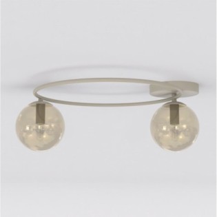Lampe de plafond Buga Moka Ambre (2 lumières)