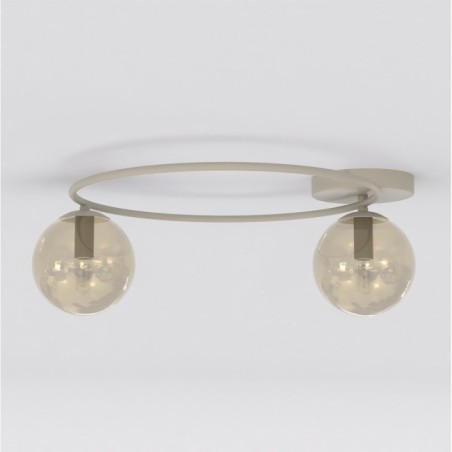 Lampe de plafond Buga Moka Ambre (2 lumières)