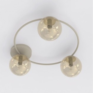 Lampe de plafond Buga Moka Ambre (3 lumières)