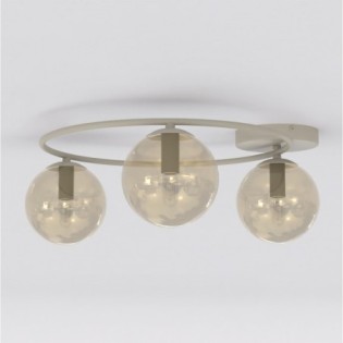 Lampe de plafond Buga Moka Ambre (3 lumières)