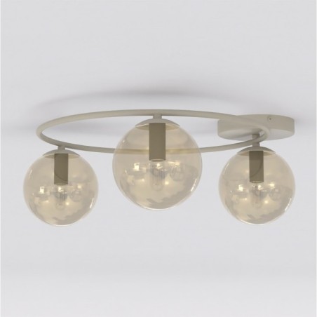 Lampe de plafond Buga Moka Ambre (3 lumières)