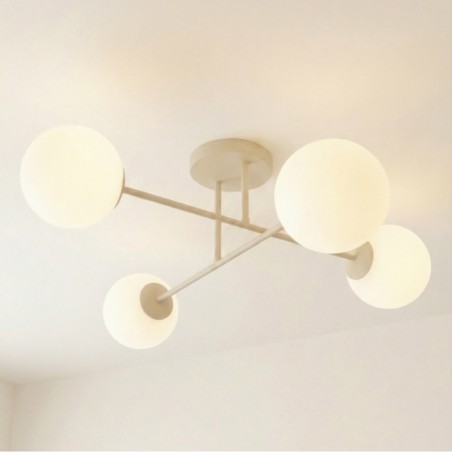 Lampe de plafond Drin Moka Opale (4 lumières)