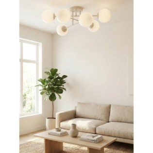 Lampe de plafond Drin Moka Opale (6 lumières)