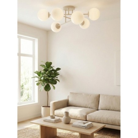 Lampe de plafond Drin Moka Opale (6 lumières)
