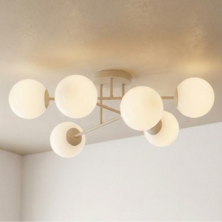 Lampe de plafond Drin Moka Opale (6 lumières)