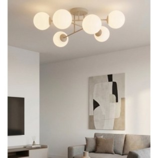 Lampe de plafond Drin Moka Opale (6 lumières)