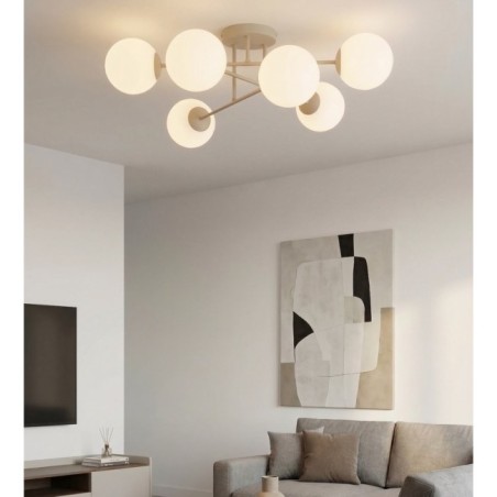 Lampe de plafond Drin Moka Opale (6 lumières)