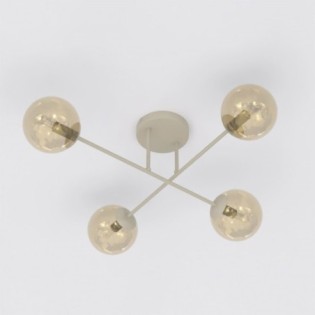 Lampe de plafond Drin Moka Ambre (4 lumières)