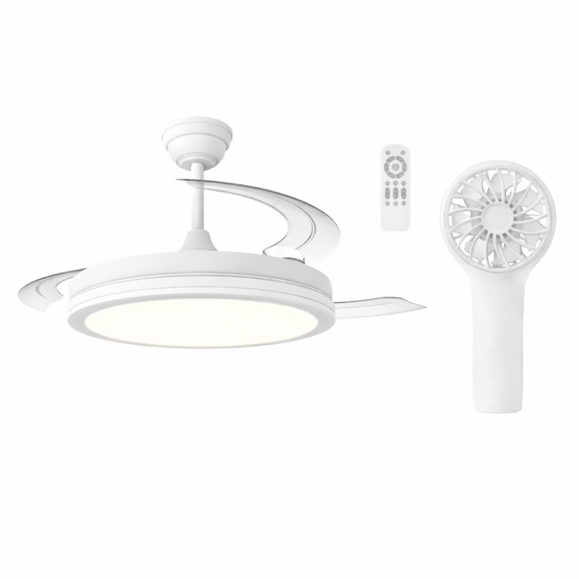 Ventilateur LED Night Eco Blanc 48W CCT/Dimmable avec cadeau