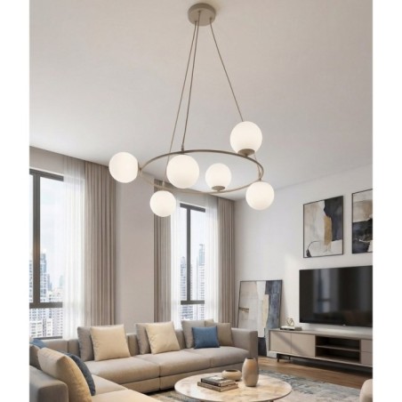 Suspension Ibar Opal (6 lumières)