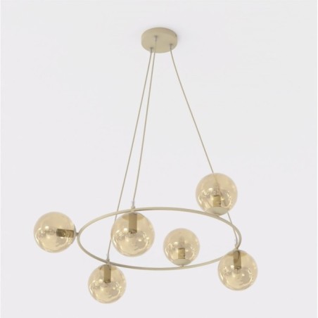 Suspension Ibar Ambre (6 lumières)