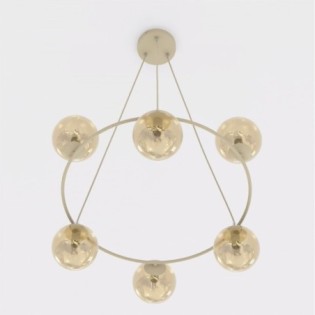 Suspension Ibar Ambre (6 lumières)