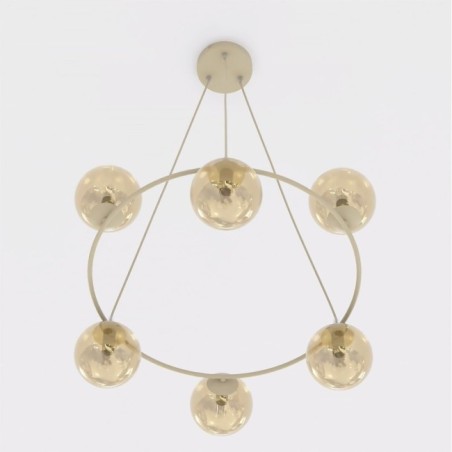Suspension Ibar Ambre (6 lumières)