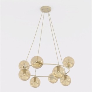 Suspension Ibar Ambre (9 lumières)