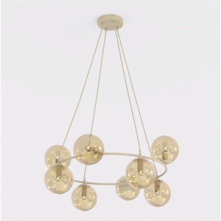 Suspension Ibar Ambre (9 lumières)