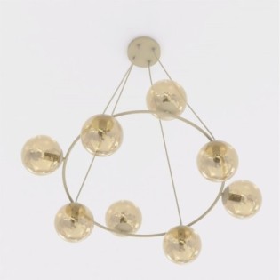 Suspension Ibar Ambre (9 lumières)