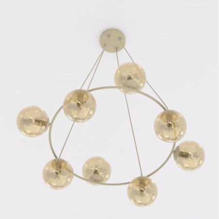 Suspension Ibar Ambre (9 lumières)