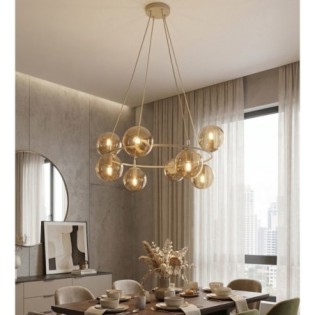 Suspension Ibar Ambre (9 lumières)