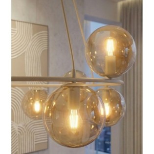Suspension Ibar Ambre (9 lumières)