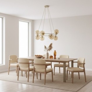 Suspension Ibar Ambre (9 lumières)