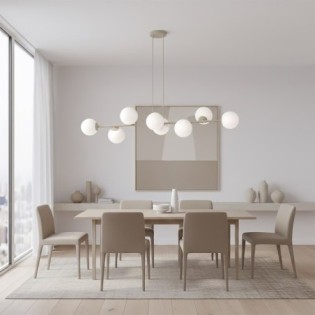 Suspension Odra Moka Opale (8 lumières)