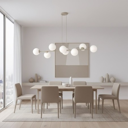 Suspension Odra Moka Opale (8 lumières)