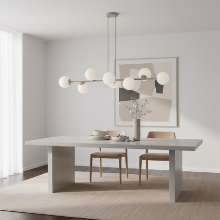 Suspension Odra Moka Opale (8 lumières)