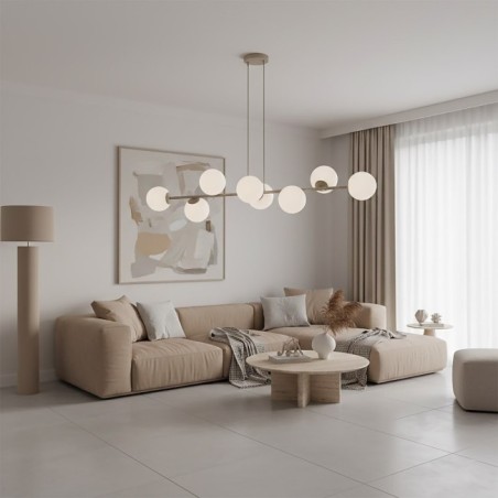 Suspension Odra Moka Opale (8 lumières)