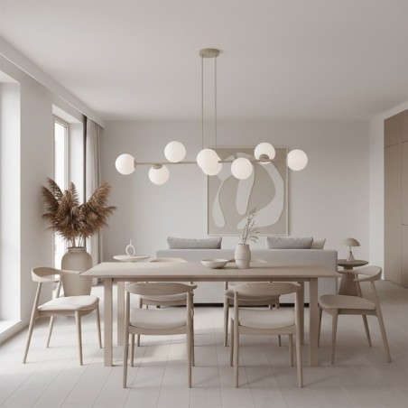 Suspension Odra Moka Opale (8 lumières)