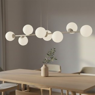 Suspension Odra Moka Opale (8 lumières)
